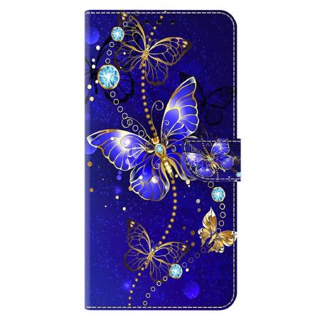 Folio Deksel Xiaomi 14 Pro Diamantsommerfugler Beskyttelse Deksel