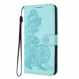 Lærdeksel Folio Deksel Xiaomi 14 Pro Solsikkemønster