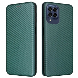 Beskyttelse Deksel Til Samsung Galaxy M53 5G Folio Deksel Karbonfiber