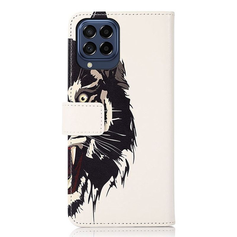 Folio Deksel Til Samsung Galaxy M53 5G Hedtig Tiger