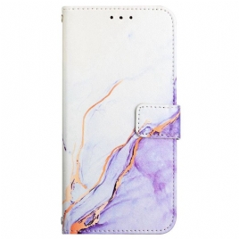 Folio Deksel Til Samsung Galaxy M53 5G Marmor Med Stropp