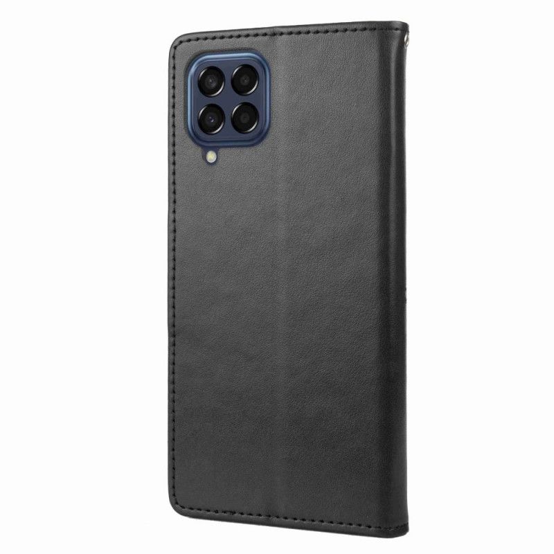 Lærdeksel Til Samsung Galaxy M53 5G Med Kjede Thong Blomster