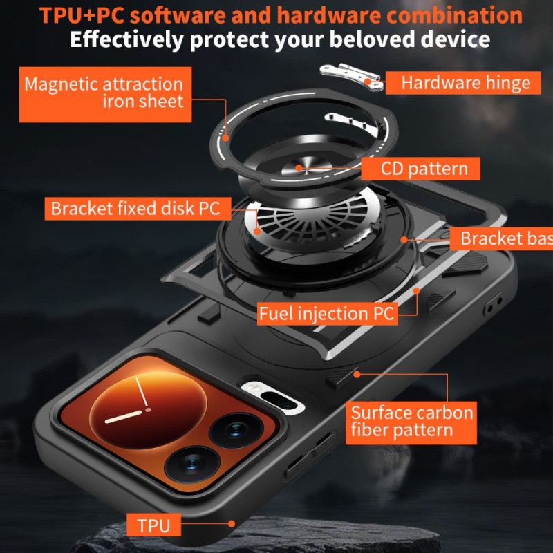 Deksel Xiaomi 17 Pro Max Magnetisk Med Roterende Stativ