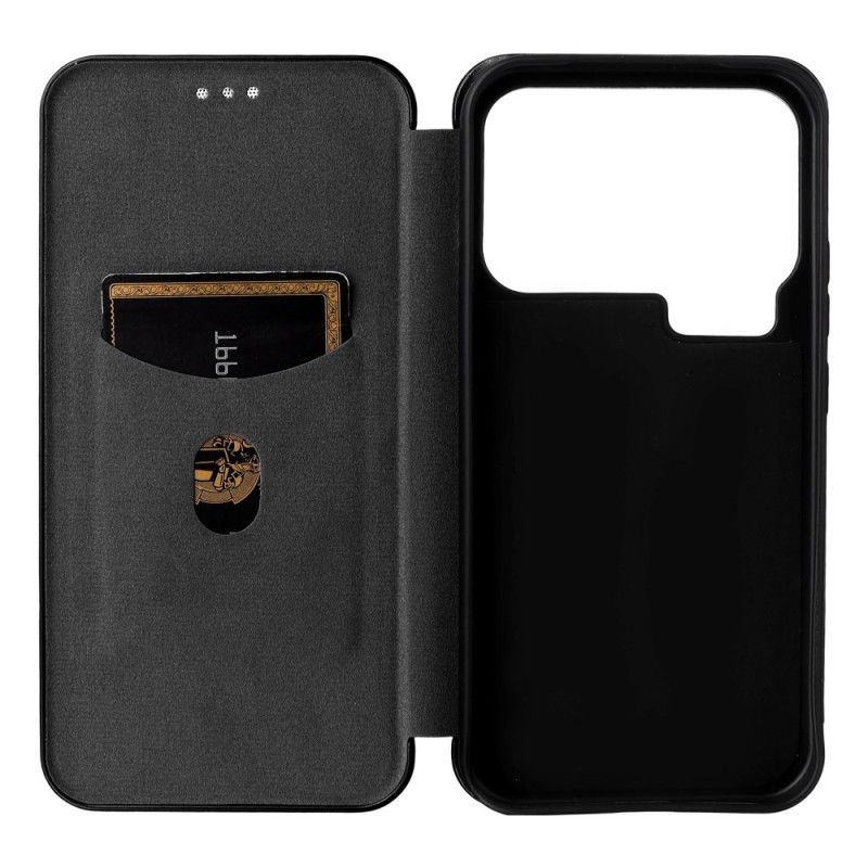 Folio Deksel Lær Xiaomi 17 Pro Max Karbonfiber