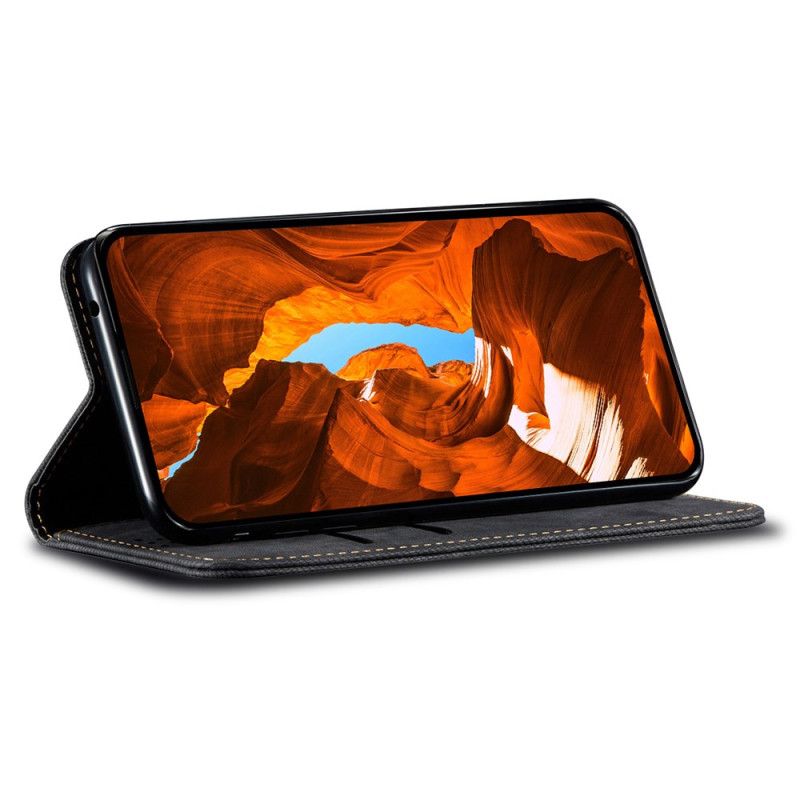 Folio Deksel Lær Xiaomi 17 Pro Max Mobildeksel Denimstofftekstur