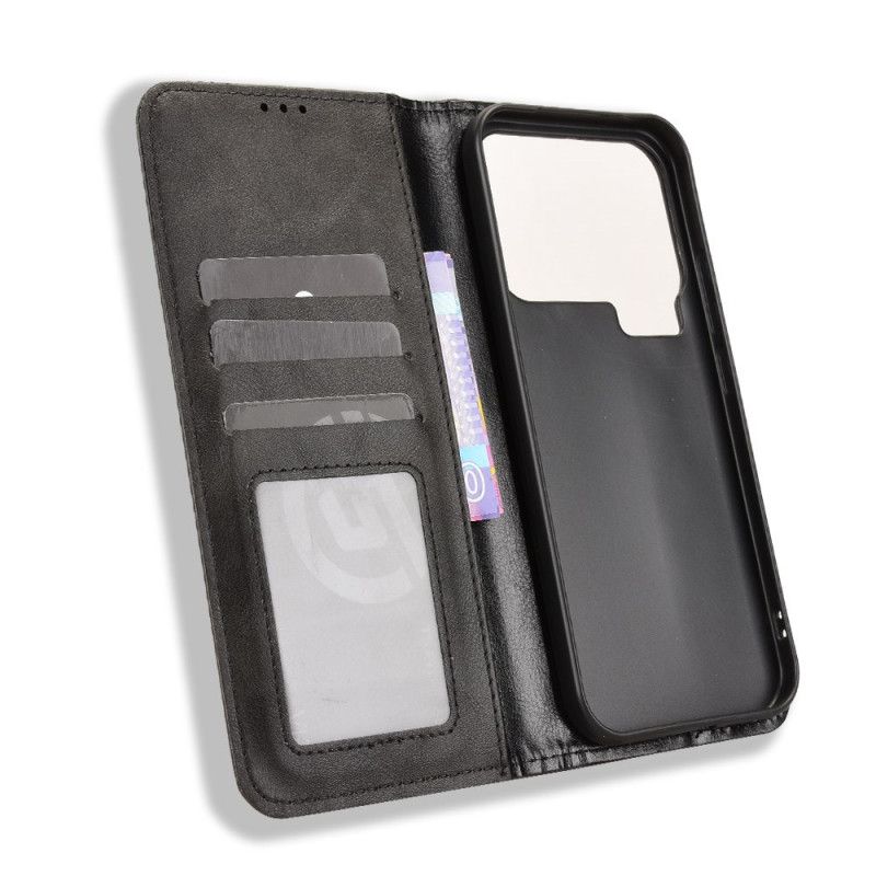 Folio Deksel Lær Xiaomi 17 Pro Max Vintage Kant