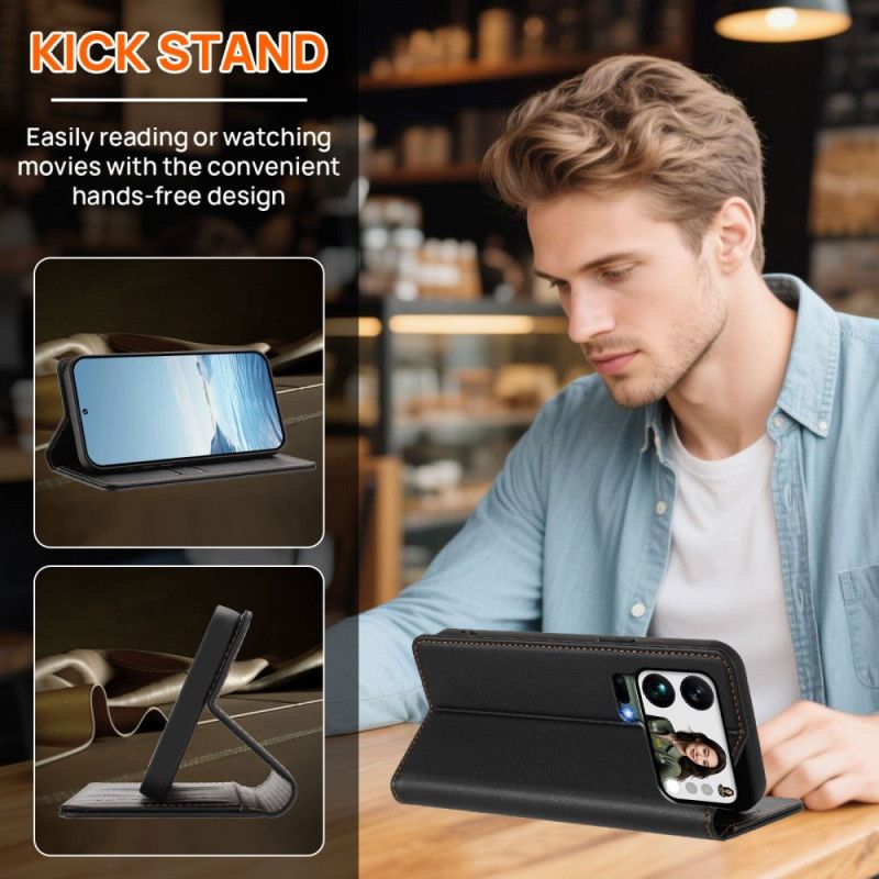 Folio Deksel Til Xiaomi 17 Pro Max Magnetisk Lukking Og Rfid-beskyttelse