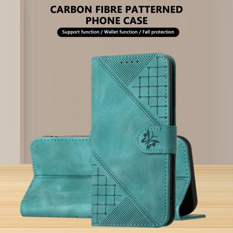 Folio Deksel Til Xiaomi 17 Pro Max Sommerfugl- Og Geometrisk Design