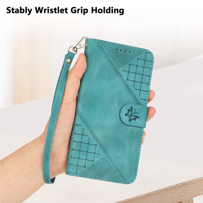 Folio Deksel Til Xiaomi 17 Pro Max Sommerfugl- Og Geometrisk Design