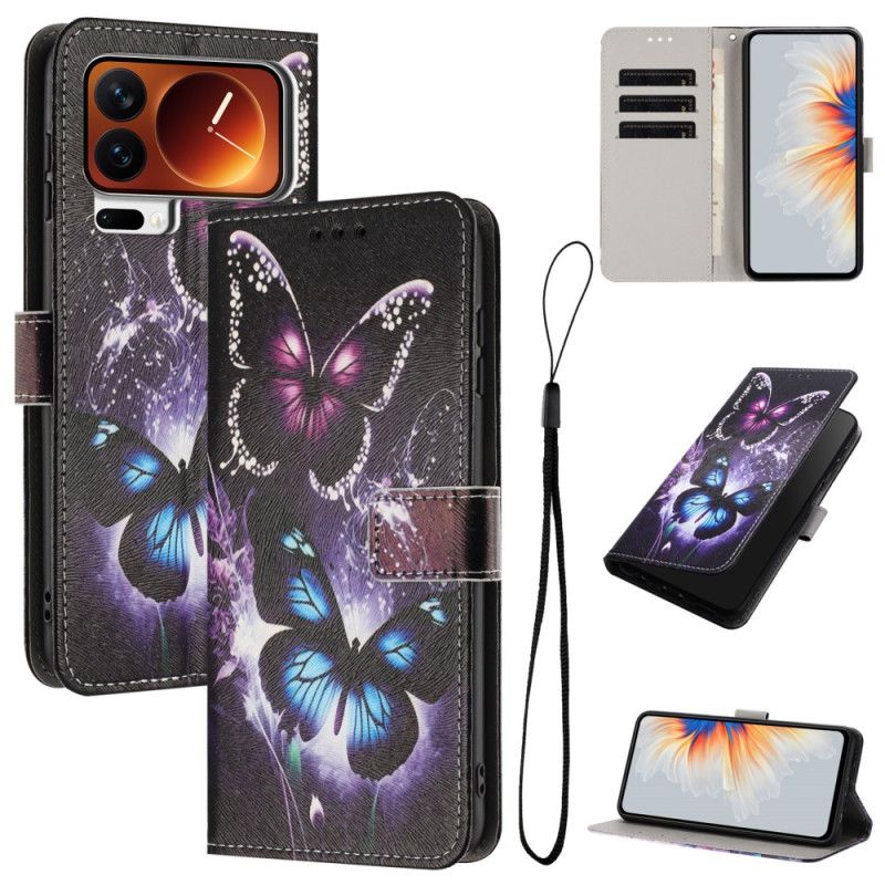 Folio Deksel Til Xiaomi 17 Pro Max To Sommerfugler