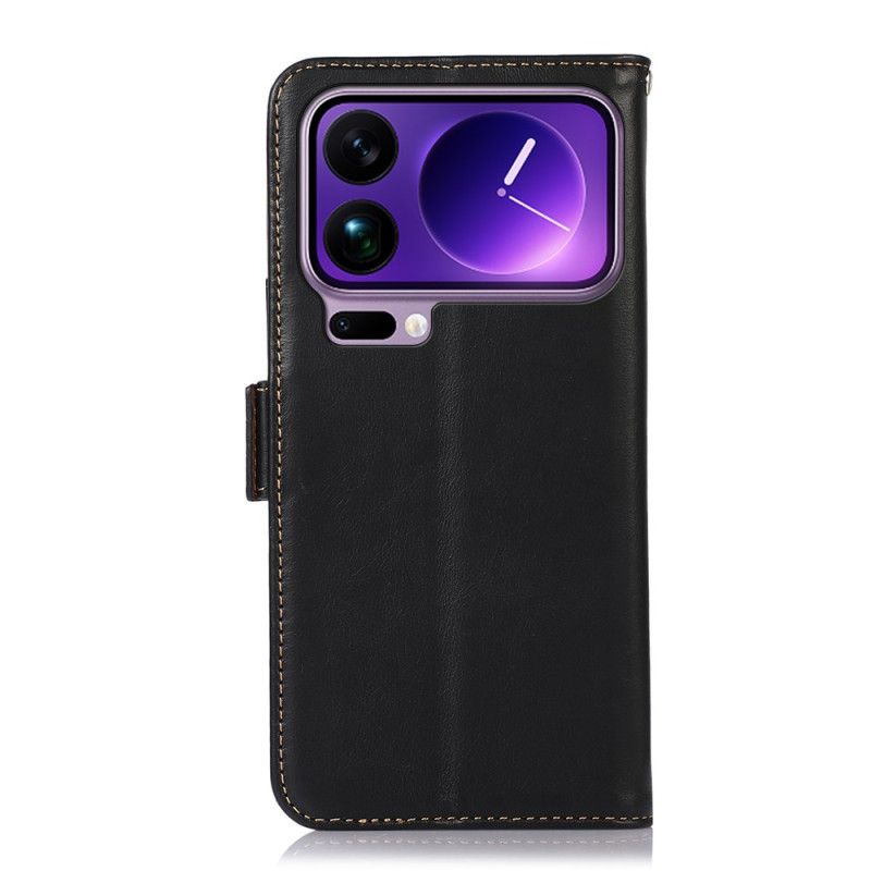 Folio Deksel Xiaomi 17 Pro Max Ekte Skinn Rfid-blokkering