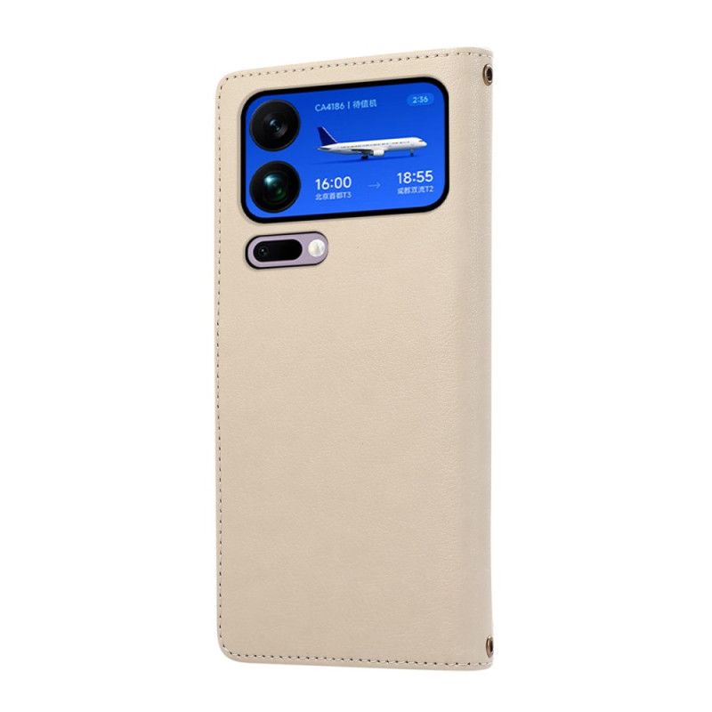 Folio Deksel Xiaomi 17 Pro Max Flere Kortspor Og Håndleddsstropp