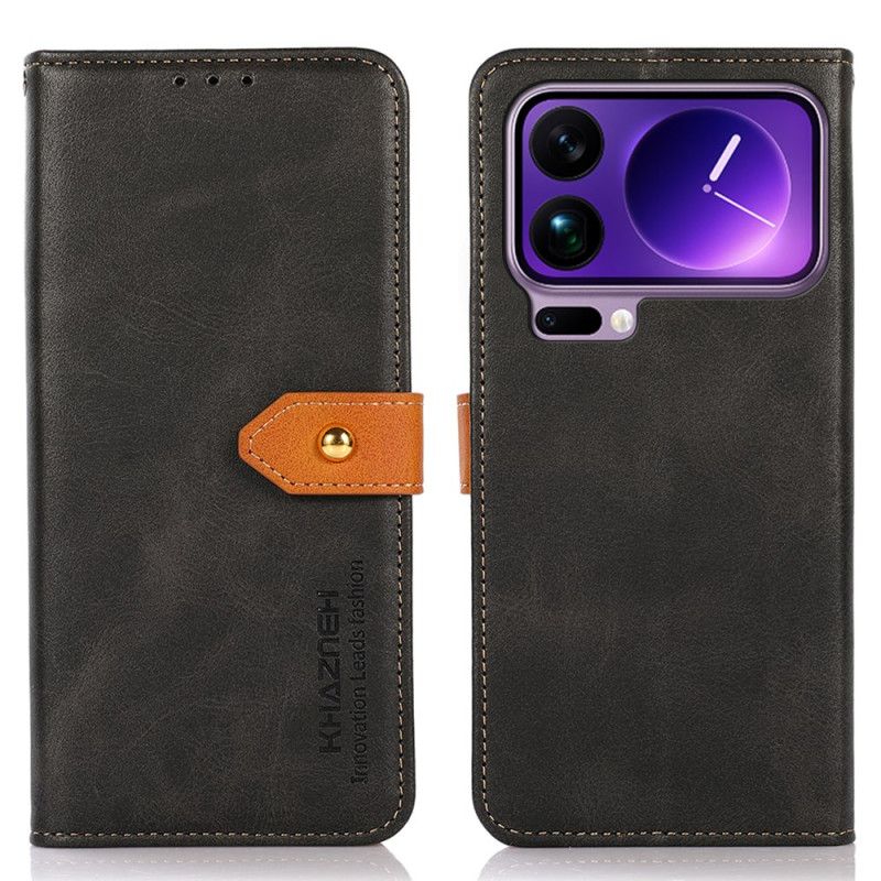 Folio Deksel Xiaomi 17 Pro Max Khazneh Gullspenne