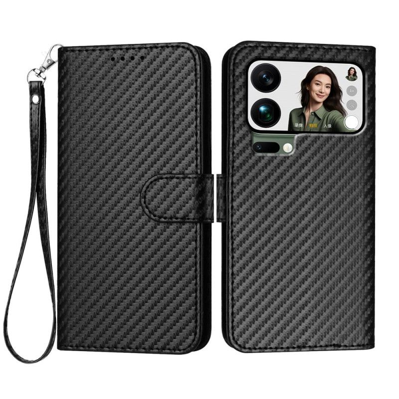 Folio Deksel Xiaomi 17 Pro Max Snor I Karbonfiber Beskyttelse Deksel