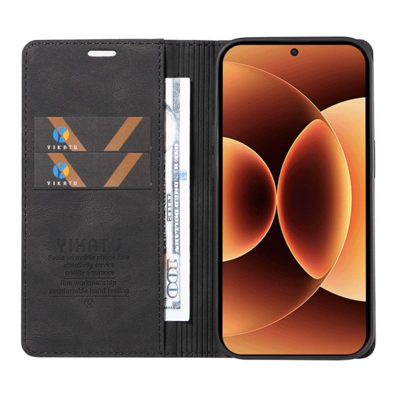 Folio Deksel Xiaomi 17 Pro Max Yikatu Semsket Skinneffekt