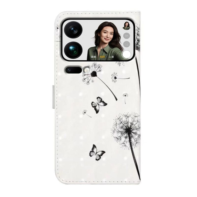 Lærdeksel Folio Deksel Xiaomi 17 Pro Max Barn Og Løvetann