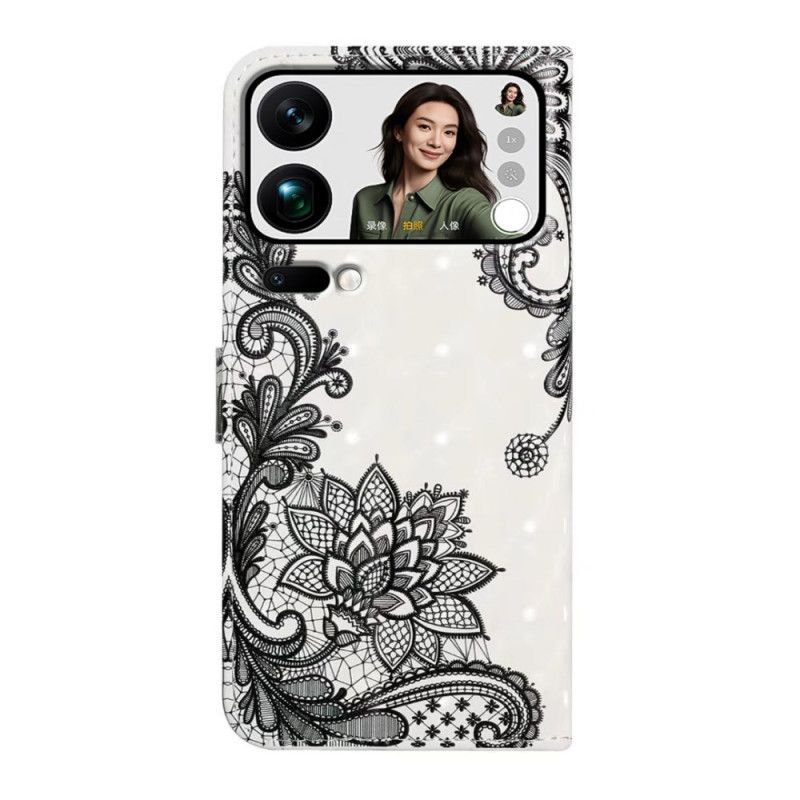 Lærdeksel Folio Deksel Xiaomi 17 Pro Max Mobildeksel Blonder