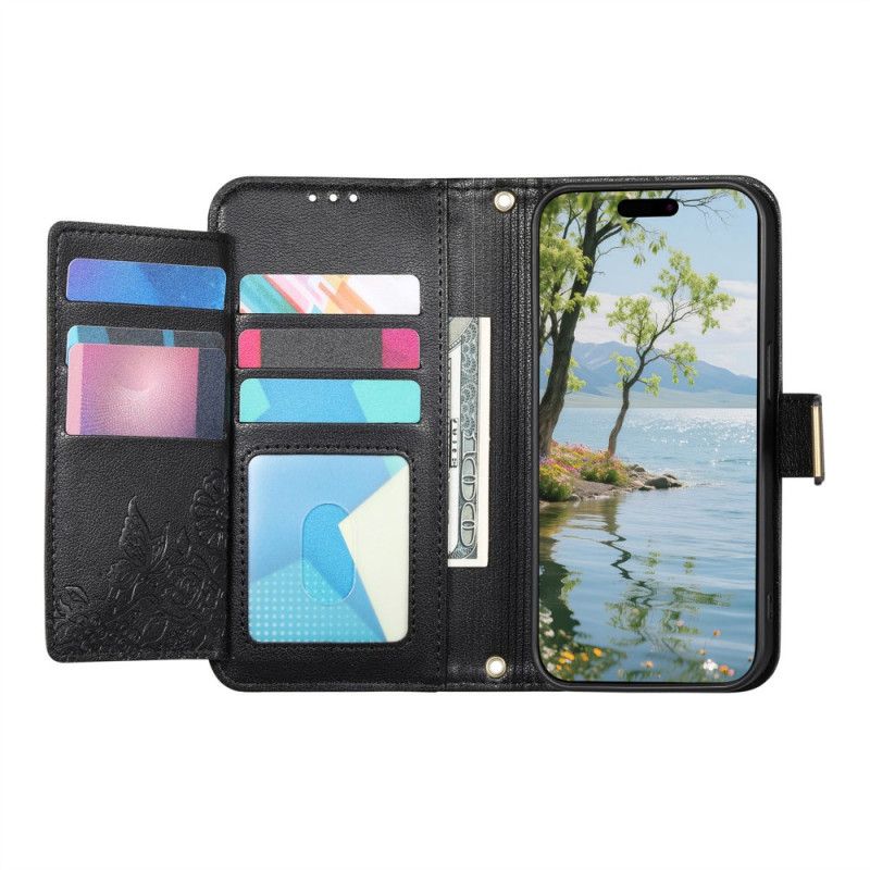 Lærdeksel Folio Deksel Xiaomi 17 Pro Max Mobildeksel Lommebok Med Blomstermønster