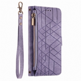 Lærdeksel Folio Deksel Xiaomi 17 Pro Max Mobildeksel Lommebok Med Geometrisk Design