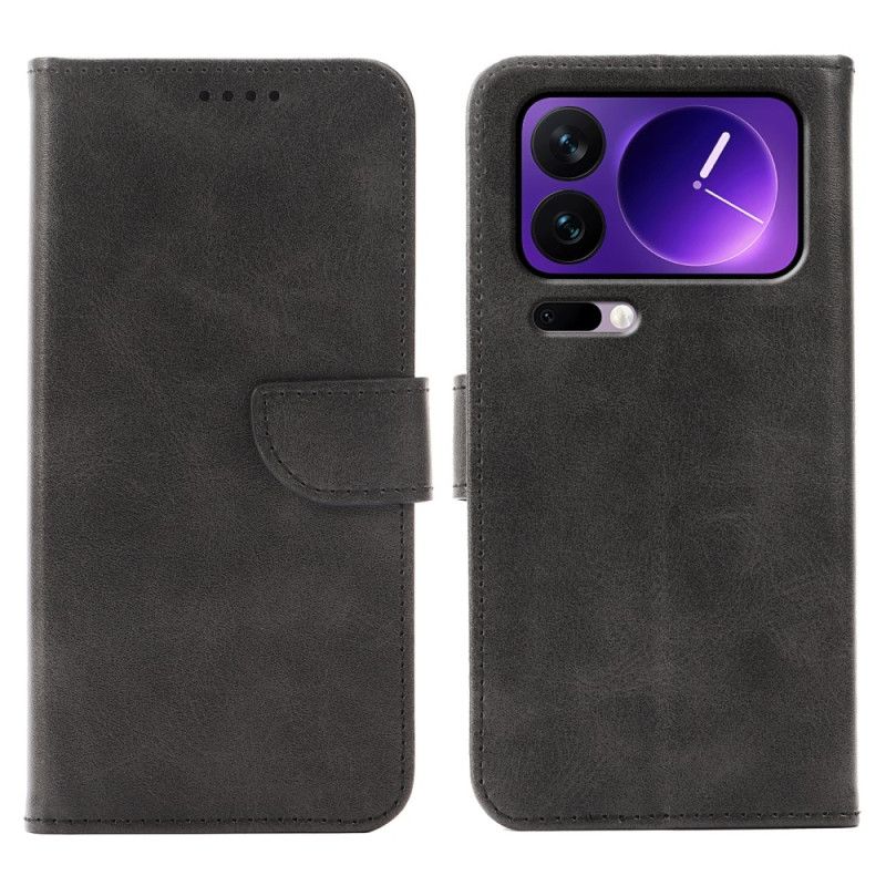 Lærdeksel Folio Deksel Xiaomi 17 Pro Max Mobildeksel Stativ Og Magnetisk Lukking