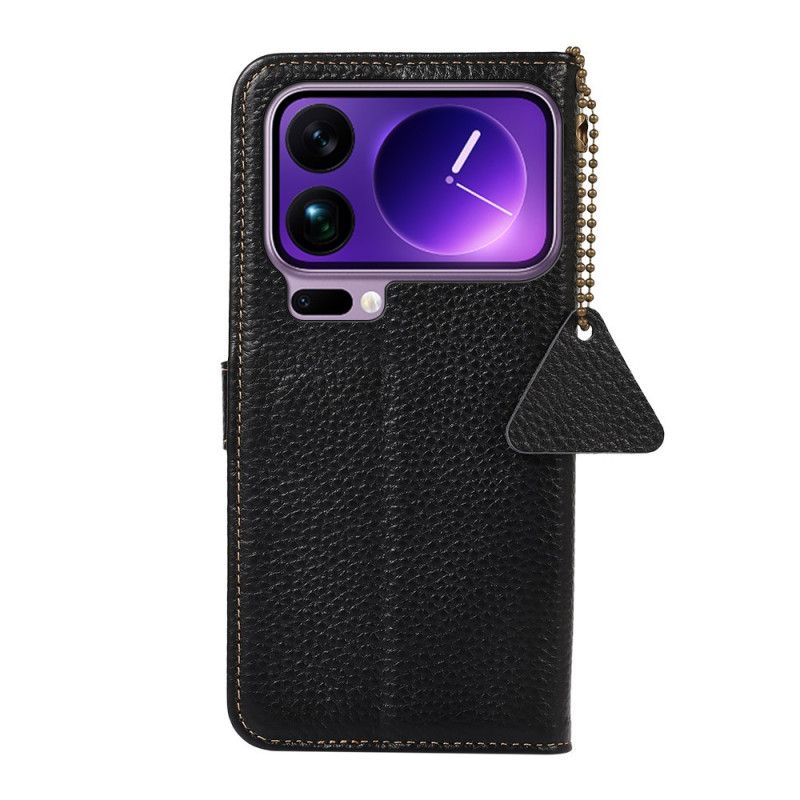 Lærdeksel Folio Deksel Xiaomi 17 Pro Max Rfid-blokkerende Ekte Skinn