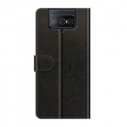 Lærdeksel Til Asus Zenfone 8 Flip Folio Deksel Ultra Imitert Skinn