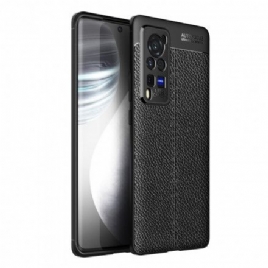 Deksel Til Vivo X60 Pro Dobbellinje Litchi-skinneffekt