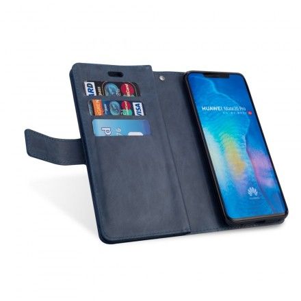 Lærdeksel Til Huawei Mate 20 Pro Lommebok Med Snor