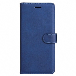 Folio Deksel Poco C75 Ensfarget Kunstskinn Med Stropp Beskyttelse Deksel