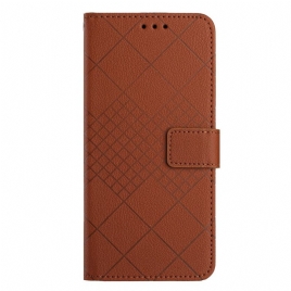 Folio Deksel Poco C75 Geometrisk Mønster Beskyttelse Deksel