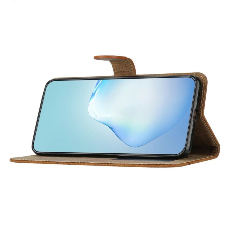 Folio Deksel Poco C75 Linjer Semsket Skinneffekt