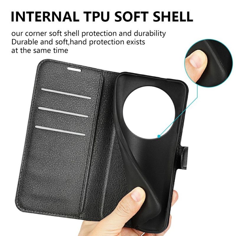 Folio Deksel Poco C75 Litchi-kunstskinn