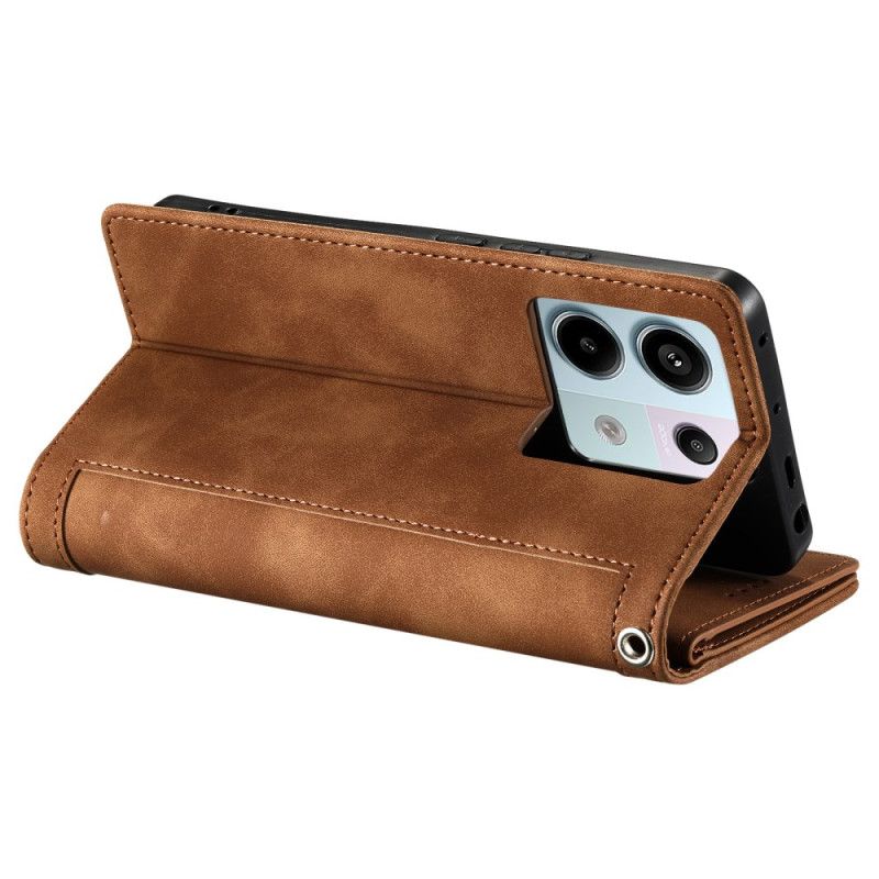 Folio Deksel Poco C75 Multifunksjonell Med Stropp