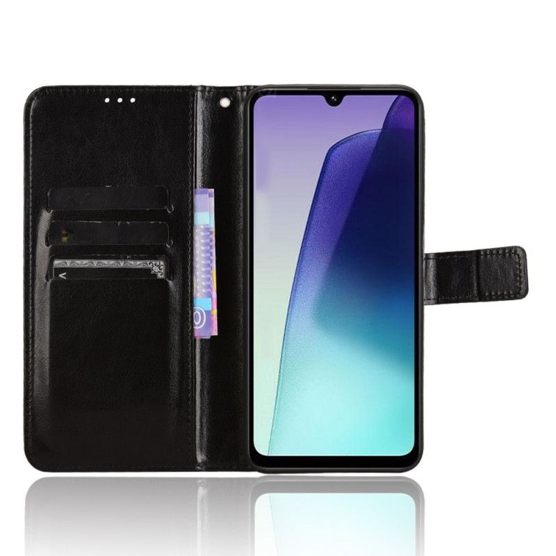 Folio Deksel Poco C75 Prangende Imitasjonsskinn Med Stropp