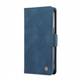 Folio Deksel Poco C75 Semsket Skinneffekt Yikatu Beskyttelse Deksel