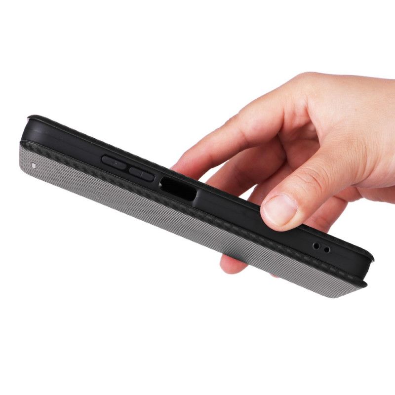 Folio Deksel Til Poco C75 Karbonfibertekstur