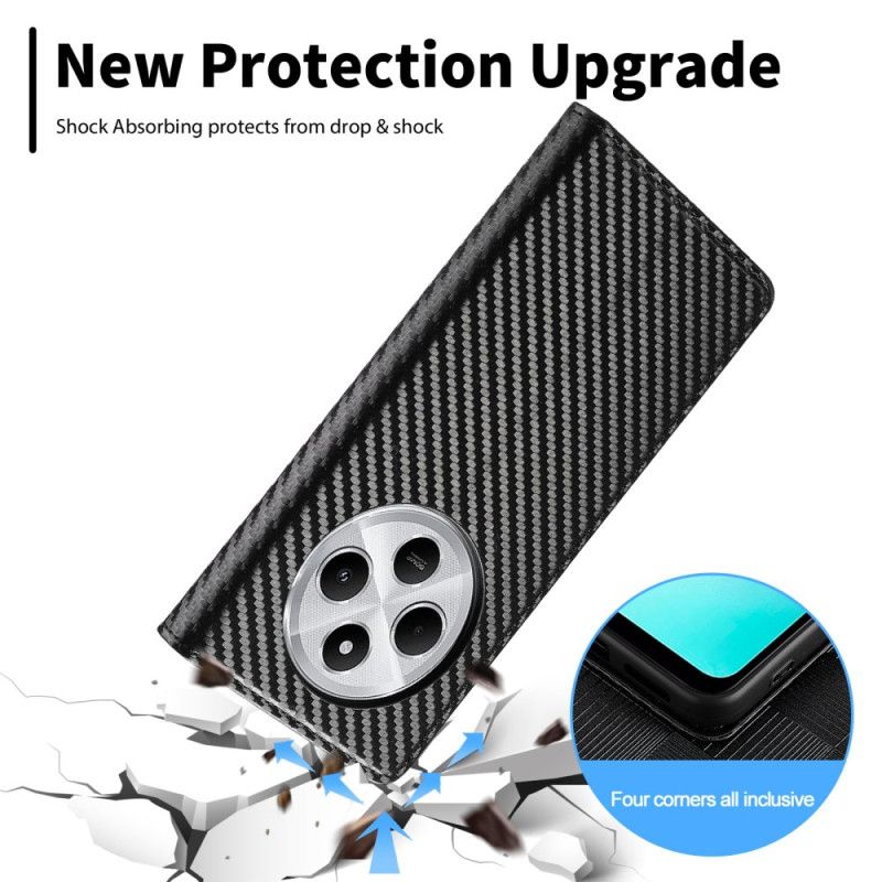 Folio Deksel Til Poco C75 Karbontekstur