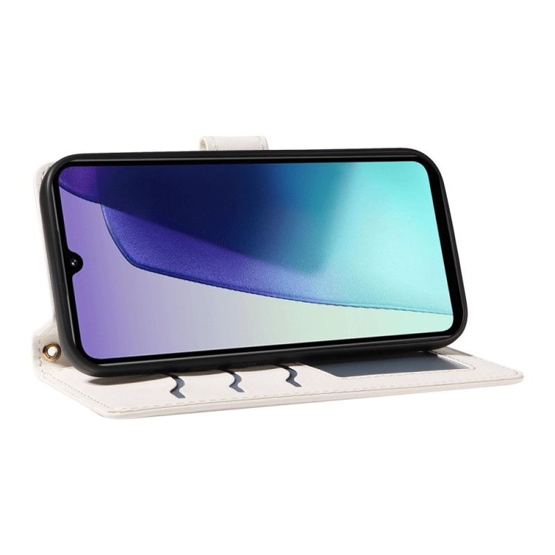 Folio Deksel Til Poco C75 Vattert Med Skulderstropp Og Armbånd