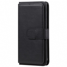 Lærdeksel Folio Deksel Poco C75 Mobildeksel 10 Kortholdere