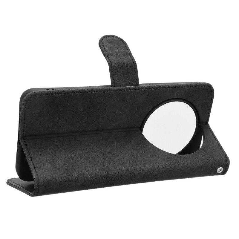 Lærdeksel Folio Deksel Poco C75 Mobildeksel Semsket Skinneffekt