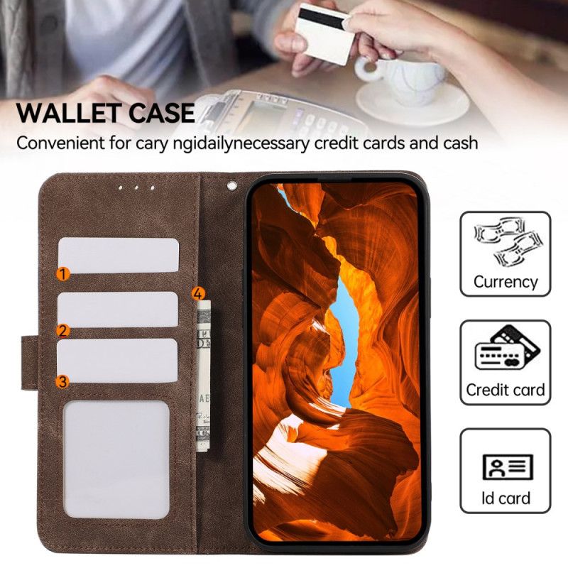 Lærdeksel Folio Deksel Poco C75 Mobildeksel Tofarget Abeel