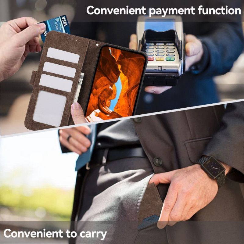 Lærdeksel Folio Deksel Poco C75 Mobildeksel Tofarget Abeel