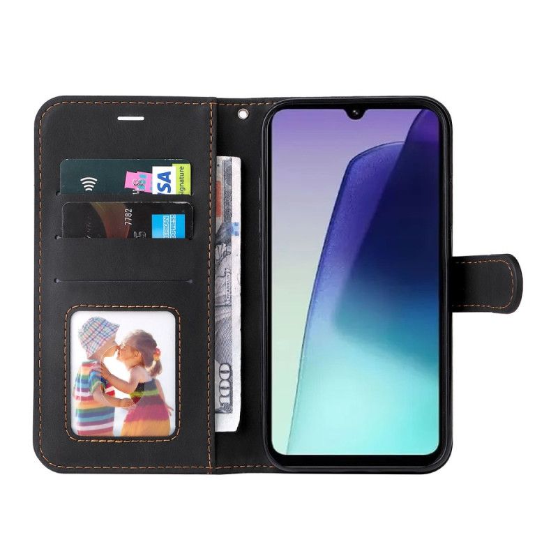 Lærdeksel Folio Deksel Poco C75 Mobildeksel Trifarget