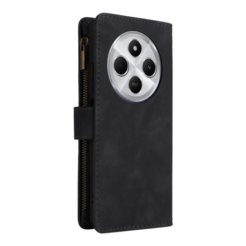 Lærdeksel Folio Deksel Poco C75 Multifunksjonell Lommebok