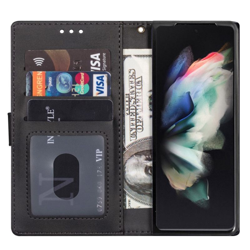 Folio Deksel Til Samsung Galaxy Z Fold 4 Med Kjede Thong Glamour