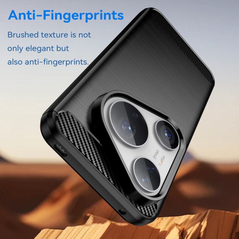 Deksel Huawei Pura 80 Pro Børstet Karbonfiber Beskyttelse Deksel