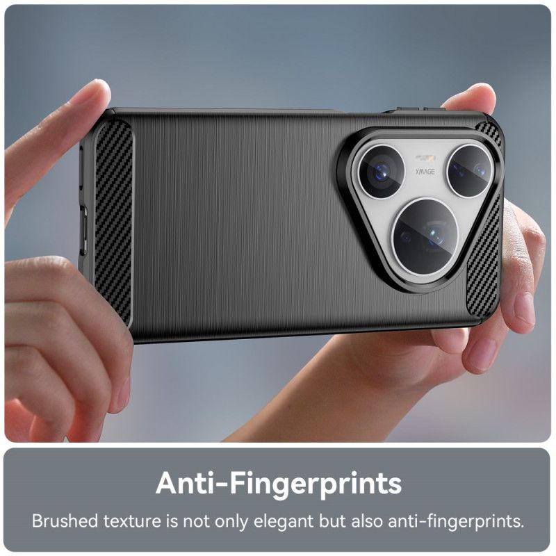 Deksel Huawei Pura 80 Pro Børstet Karbonfiber Beskyttelse Deksel