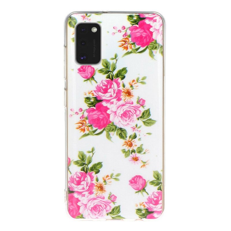 Deksel Til Samsung Galaxy A41 Fluorescerende Liberty-blomster
