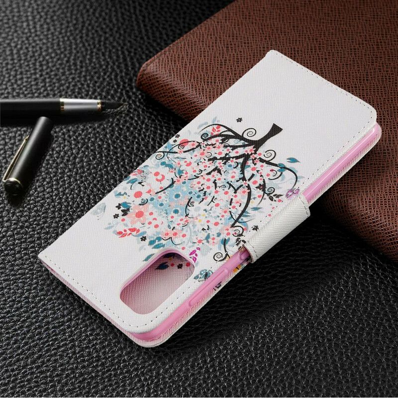 Folio Deksel Til Samsung Galaxy A41 Blomstret Tre