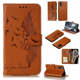 Folio Deksel Til Samsung Galaxy A41 Faux Leather Lev Drømmen Din